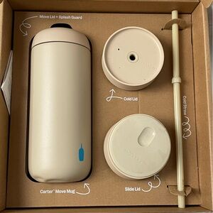 Blue Bottle Coffee Fellow Carter 3 in 1 Sip System 16oz Move Mug in Sand Dune